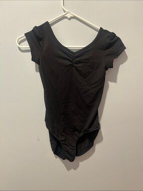 Danskin Now Black Short Sleeve Dance Leotard